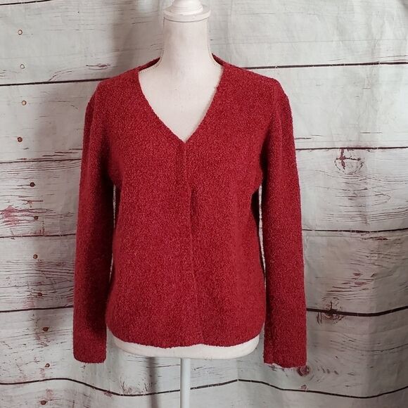 Eileen Fisher Nubby Wool Cashmere Blend Sweater - Picture 1 of 6